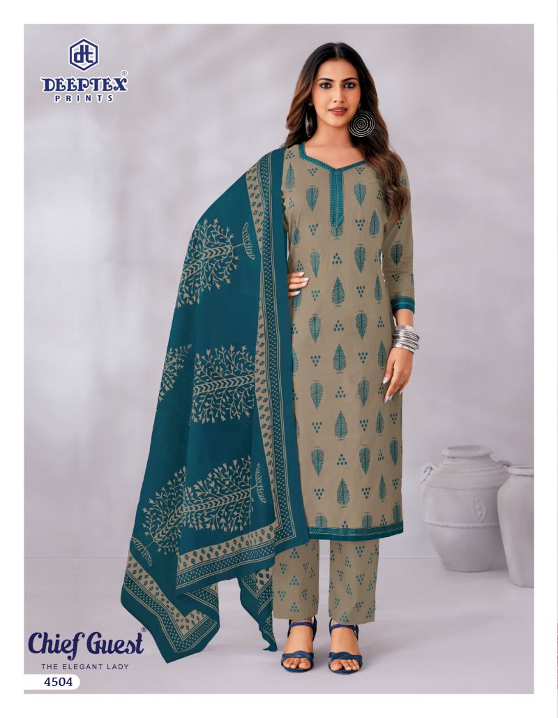 Deeptex Chief Guest Vol 45 Cotton Printed Dress Material
