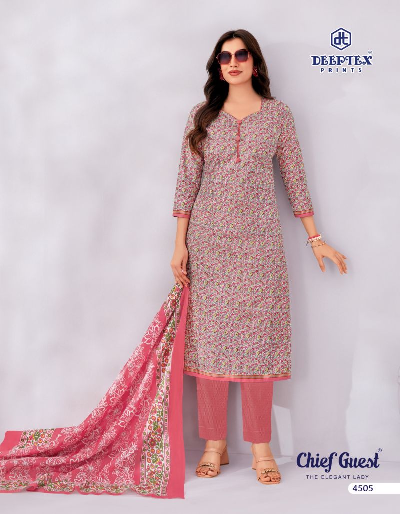 Deeptex Chief Guest Vol 45 Cotton Printed Dress Material — Wholesale Salwar Suits, Vardan Ethnic wholesale from Surat — view 10