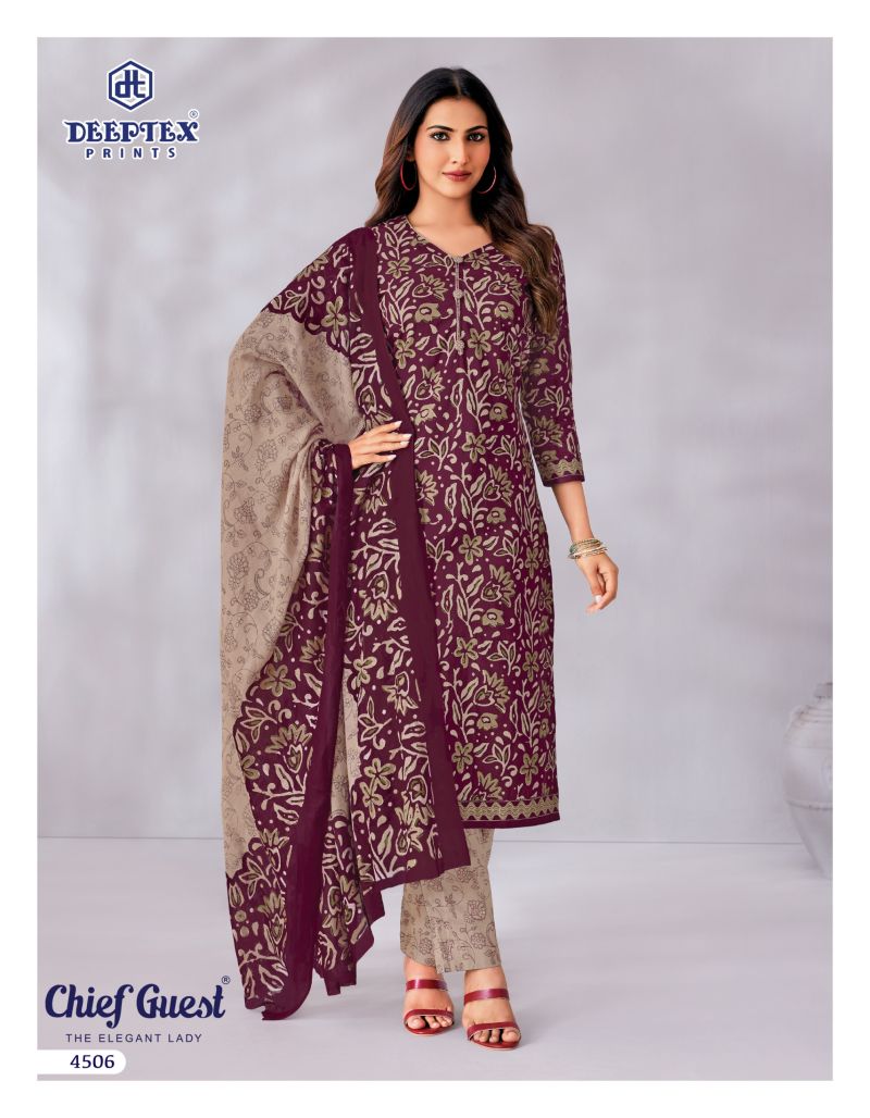 Deeptex Chief Guest Vol 45 Cotton Printed Dress Material — Wholesale Salwar Suits, Vardan Ethnic wholesale from Surat — view 11