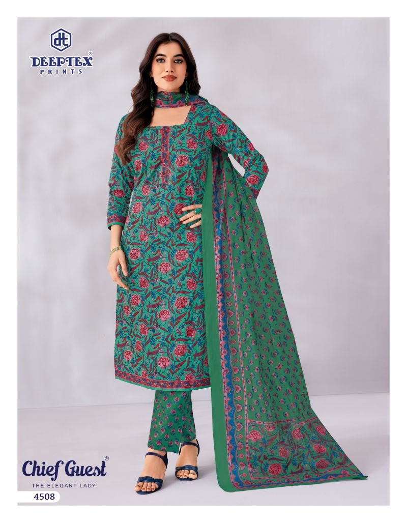 Deeptex Chief Guest Vol 45 Cotton Printed Dress Material — Wholesale Salwar Suits, Vardan Ethnic wholesale from Surat — view 13