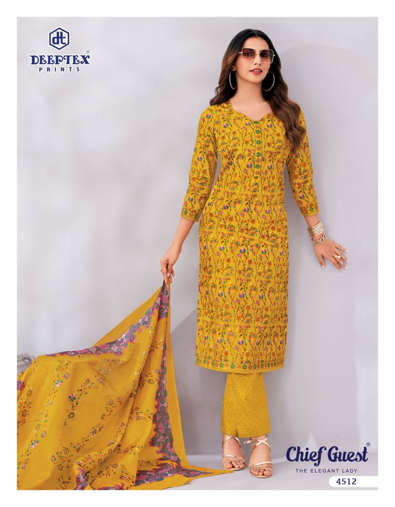 Deeptex Chief Guest Vol 45 Cotton Printed Dress Material — Wholesale Salwar Suits, Vardan Ethnic wholesale from Surat — view 17