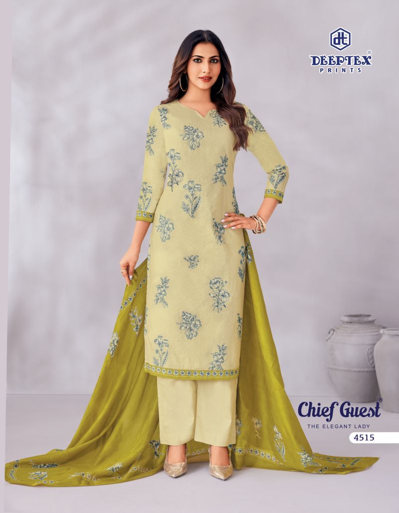 Deeptex Chief Guest Vol 45 Cotton Printed Dress Material — Wholesale Salwar Suits, Vardan Ethnic wholesale from Surat — view 4