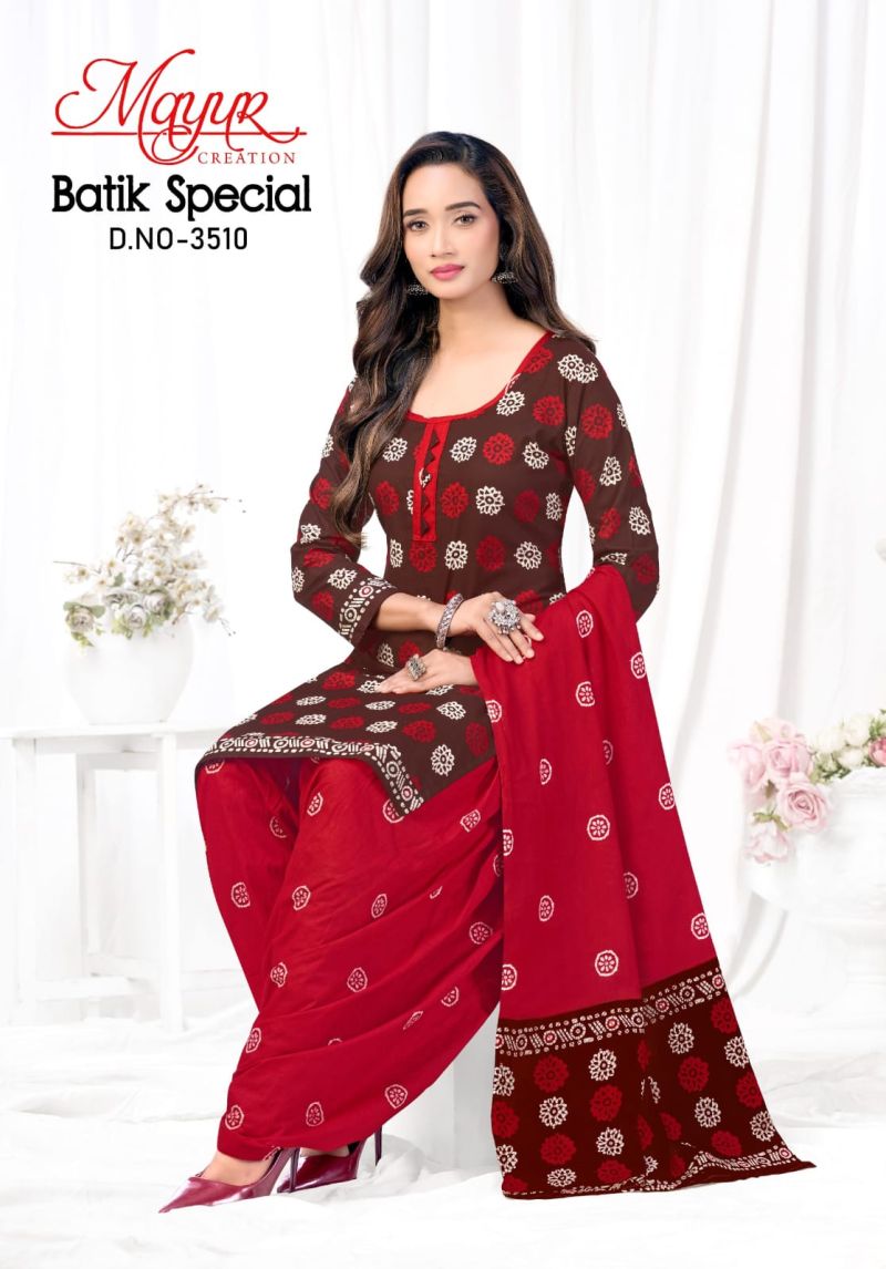 Mayur Batik Vol 35 Pure Cotton Printed Fancy Dress Material — Wholesale Salwar Suits, Vardan Ethnic wholesale from Surat — view 6