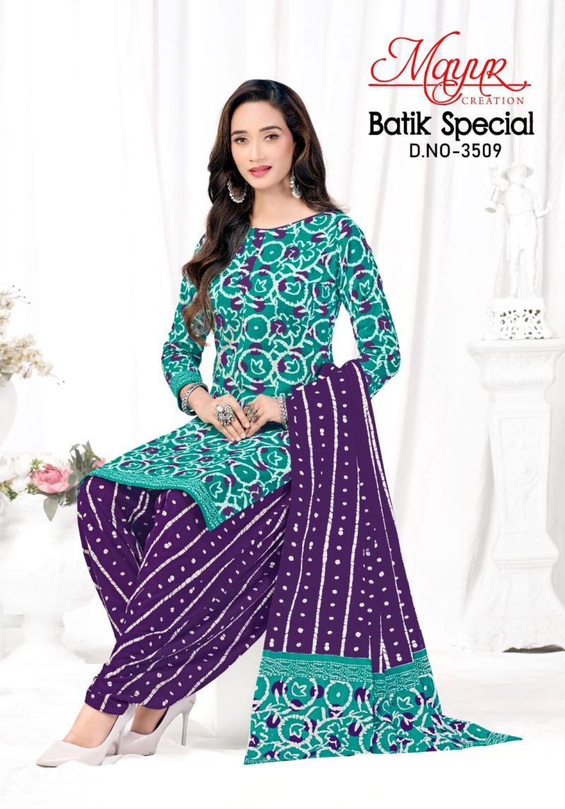 Mayur Batik Vol 35 Pure Cotton Printed Fancy Dress Material — Wholesale Salwar Suits, Vardan Ethnic wholesale from Surat — view 11