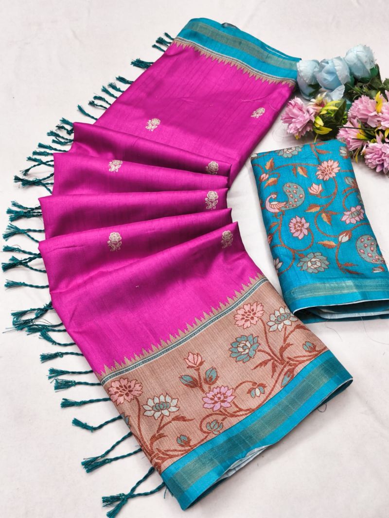 Churnika Print 1 Tusser Silk Festival Saree Catalog