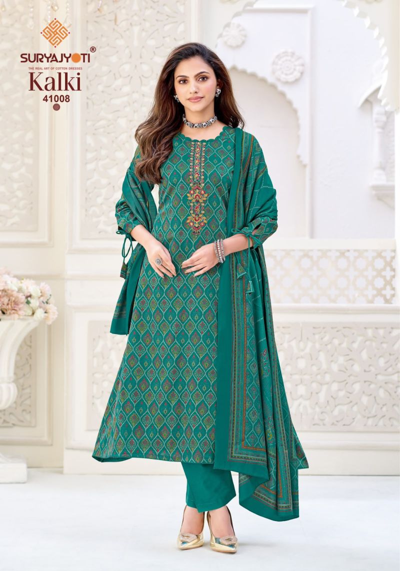 Suryajyoti Kalki Vol 41 Jam Satin Printed Dress Material Catalog — Wholesale Dress Material wholesale from Surat — view 2