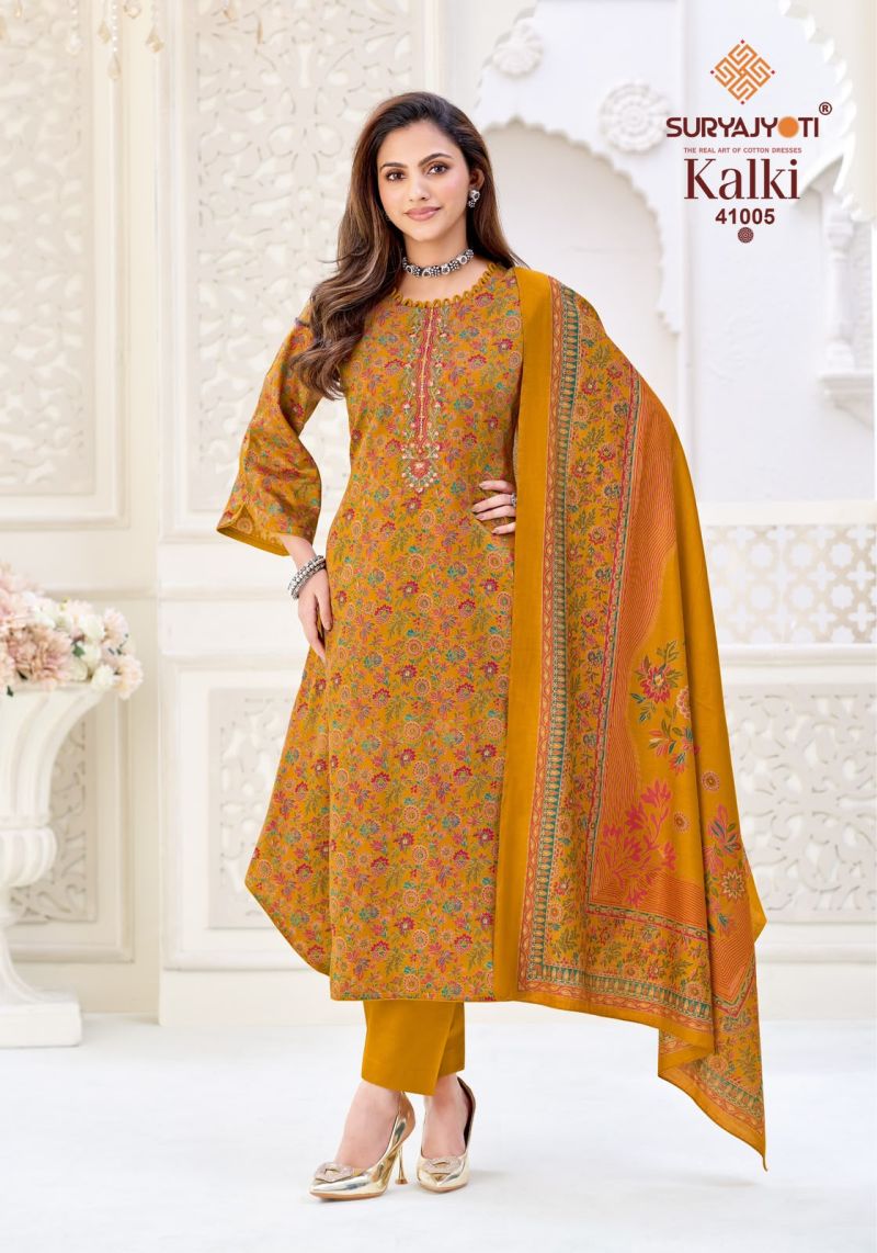 Suryajyoti Kalki Vol 41 Jam Satin Printed Dress Material Catalog — Wholesale Dress Material wholesale from Surat — view 7