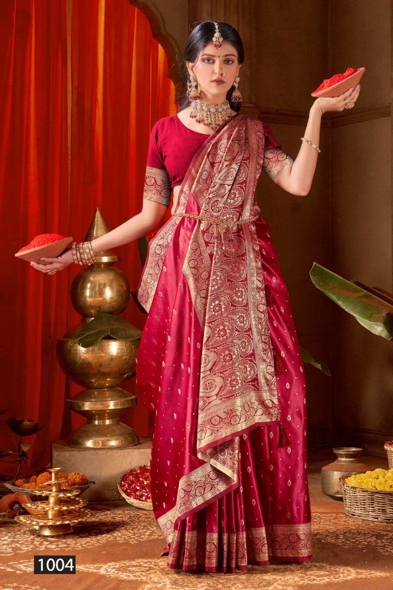 Saroj Princess Satin Vol 1 Satin Silk Saree — Organza Saree wholesale from Surat — view 2
