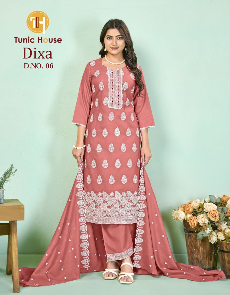 Tunic House Dixa Cotton Shiffly Worked Kurti Set — Wholesale Kurtis wholesale from Surat — view 3
