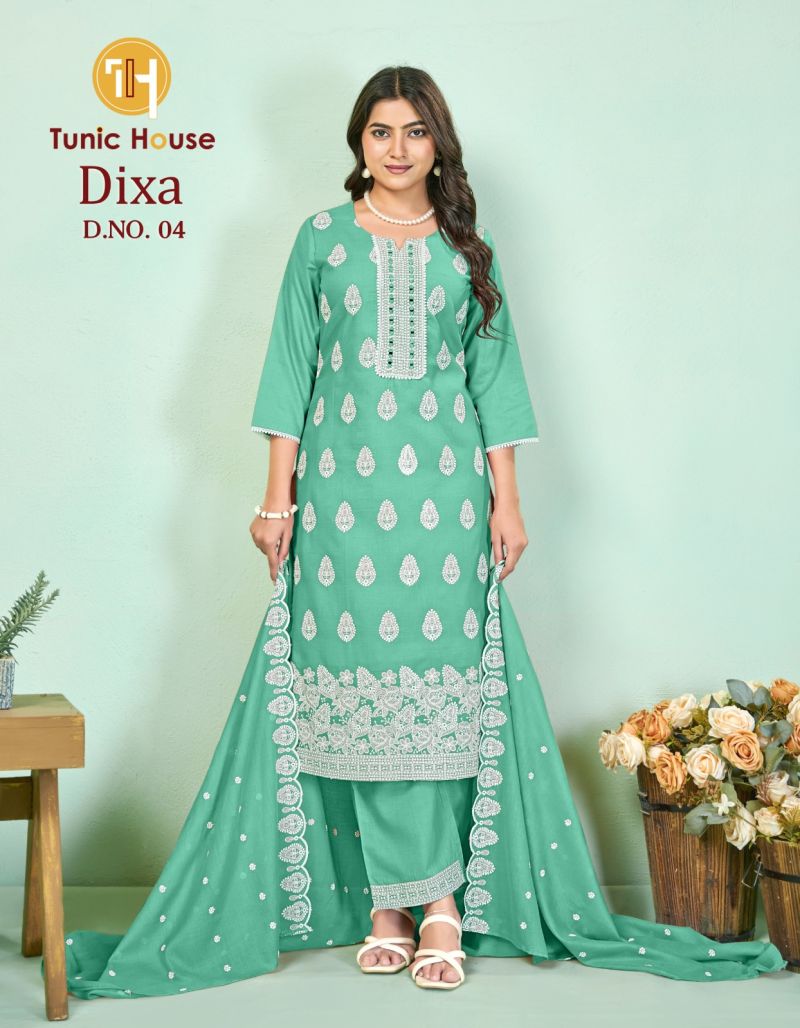 Tunic House Dixa Cotton Shiffly Worked Kurti Set — Wholesale Kurtis wholesale from Surat — view 5