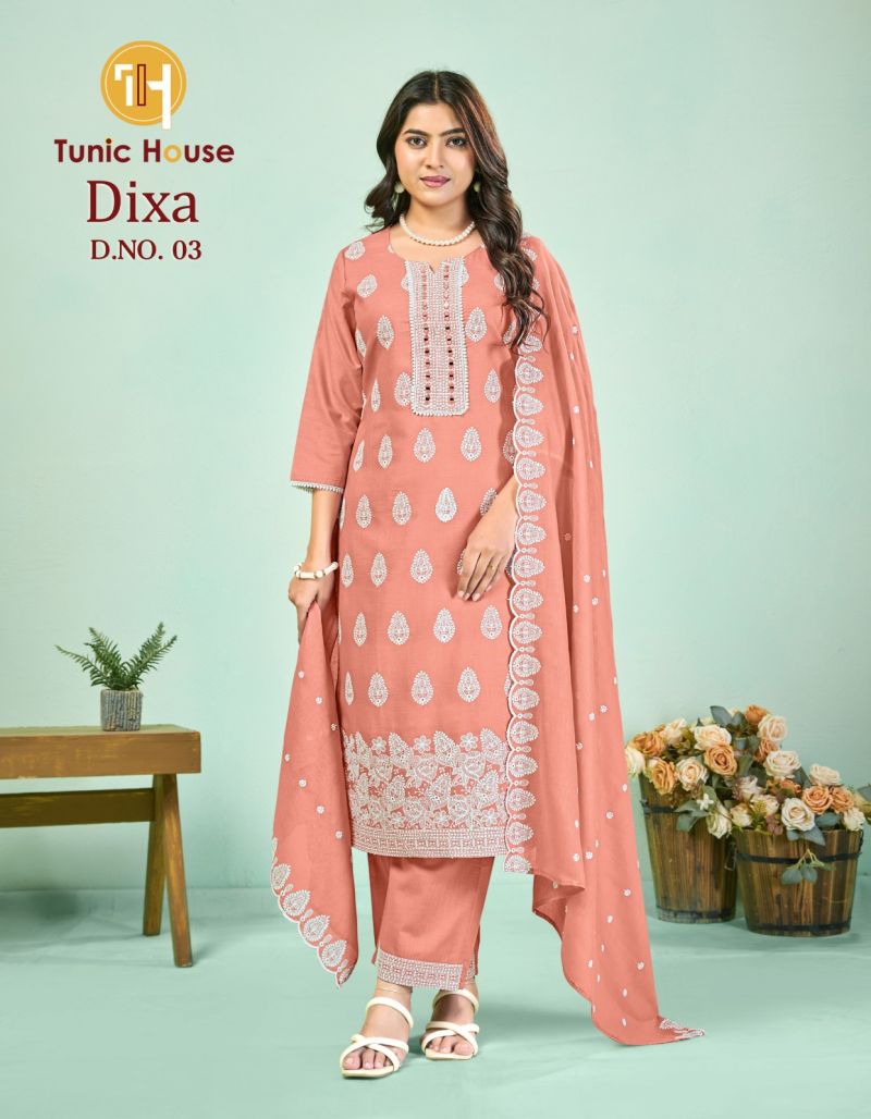 Tunic House Dixa Cotton Shiffly Worked Kurti Set — Wholesale Kurtis wholesale from Surat — view 6