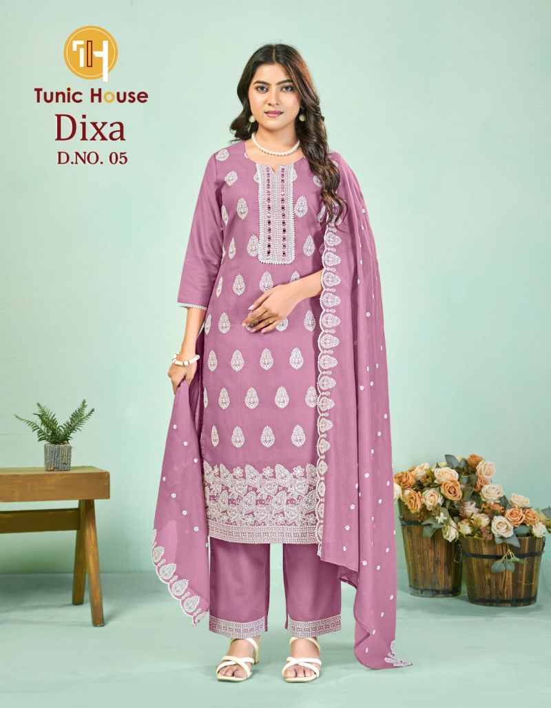 Tunic House Dixa Cotton Shiffly Worked Kurti Set — Wholesale Kurtis wholesale from Surat — view 7