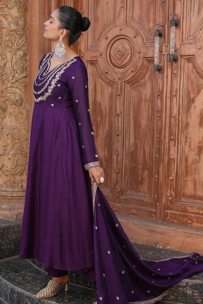 Navya Kurti 292 Silk Blend Anarkali Kurti With Bottom Dupatta Set — Wholesale Kurtis wholesale from Surat — view 5