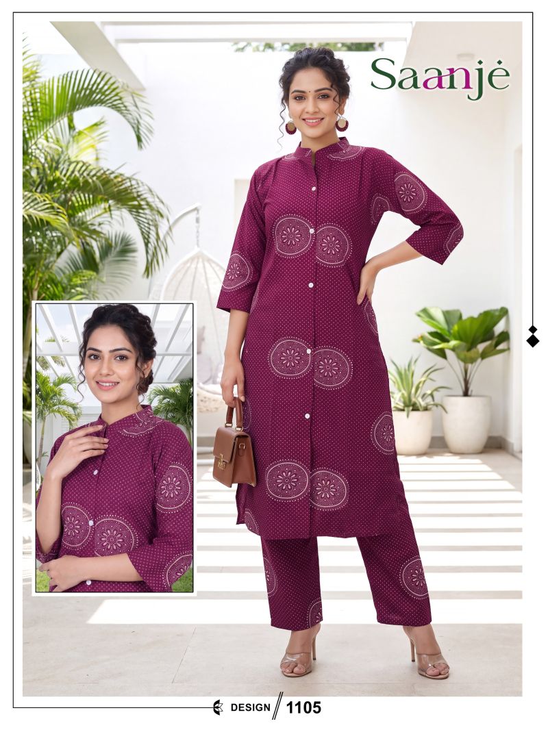 Saanje Vol 10 Dhabu Cotton Printed Kurti With Bottom Catalog — Wholesale Readymade Suit wholesale from Surat — view 3