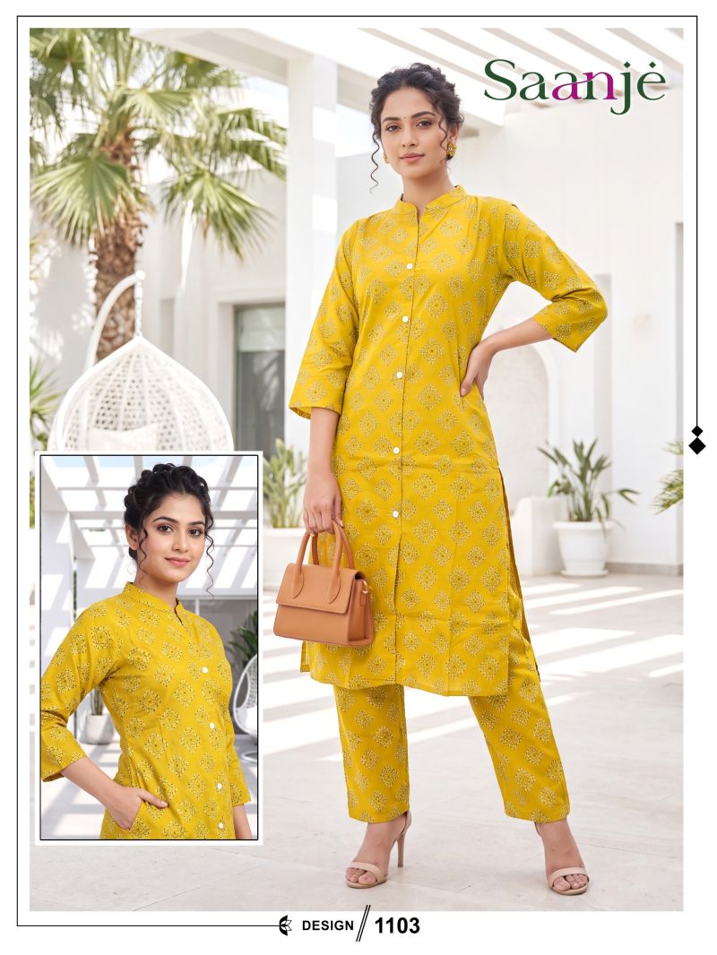 Saanje Vol 10 Dhabu Cotton Printed Kurti With Bottom Catalog — Wholesale Readymade Suit wholesale from Surat — view 4