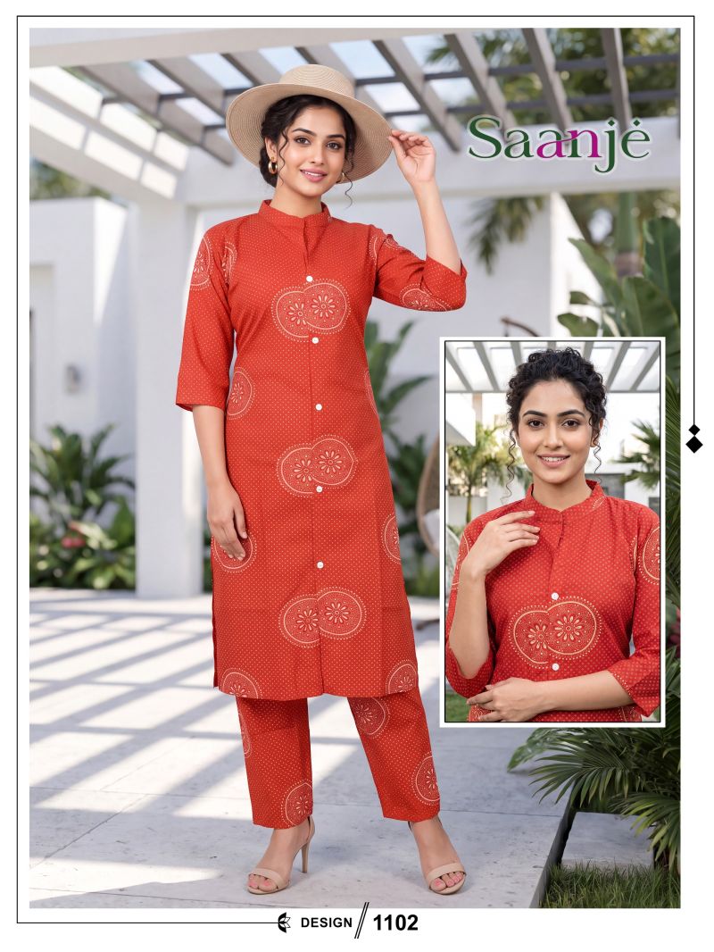 Saanje Vol 10 Dhabu Cotton Printed Kurti With Bottom Catalog — Wholesale Readymade Suit wholesale from Surat — view 5