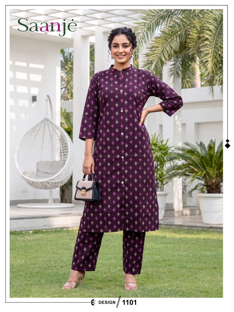 Saanje Vol 10 Dhabu Cotton Printed Kurti With Bottom Catalog — Wholesale Readymade Suit wholesale from Surat — view 7