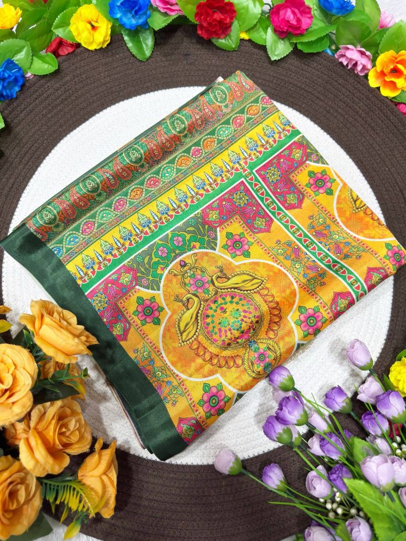 St D No 175 Soft Chinon Silk Digital Printed Saree Catalog