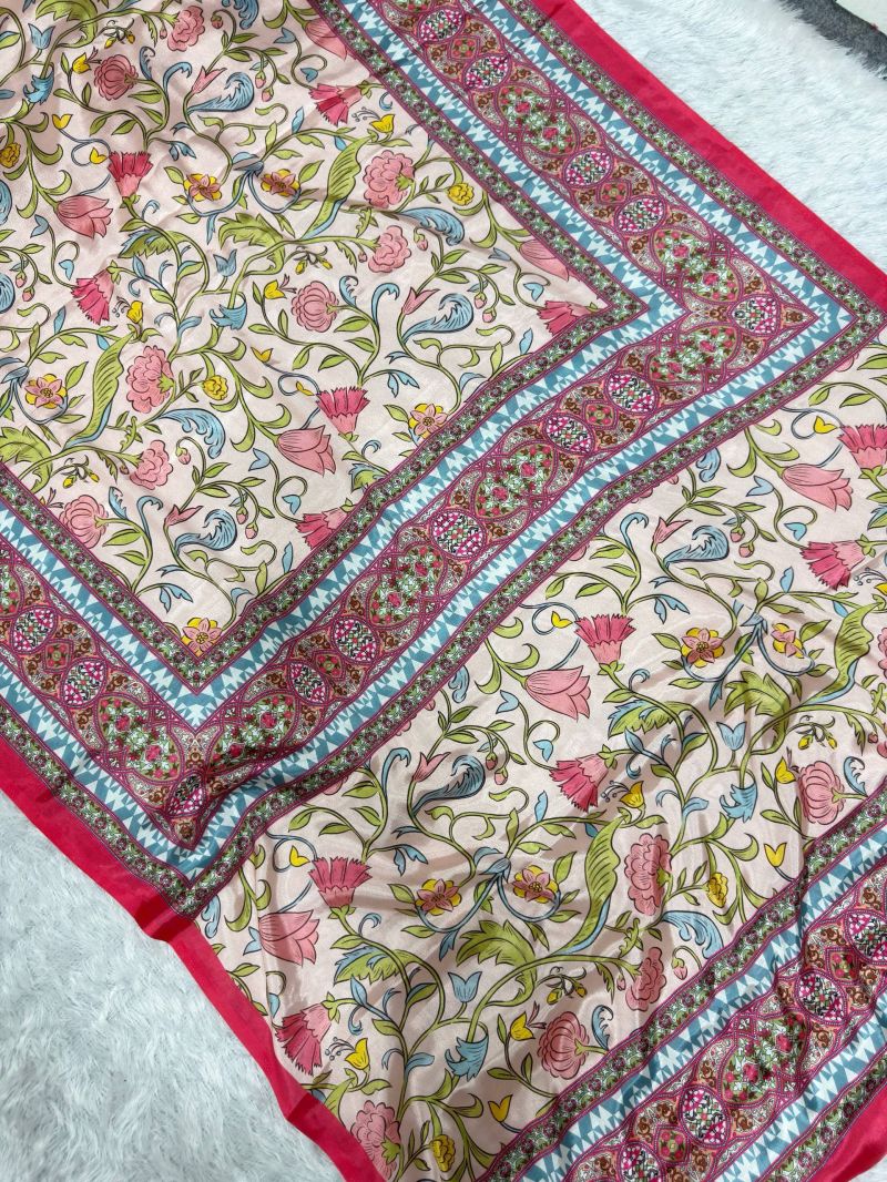 St D No 175 Soft Chinon Silk Digital Printed Saree Catalog — Organza Saree wholesale from Surat - Gallery Image 4