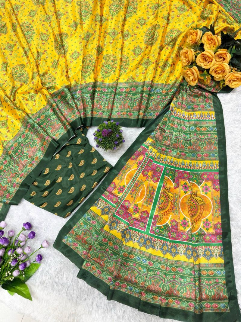 St D No 175 Soft Chinon Silk Digital Printed Saree Catalog — Organza Saree wholesale from Surat - Gallery Image 2