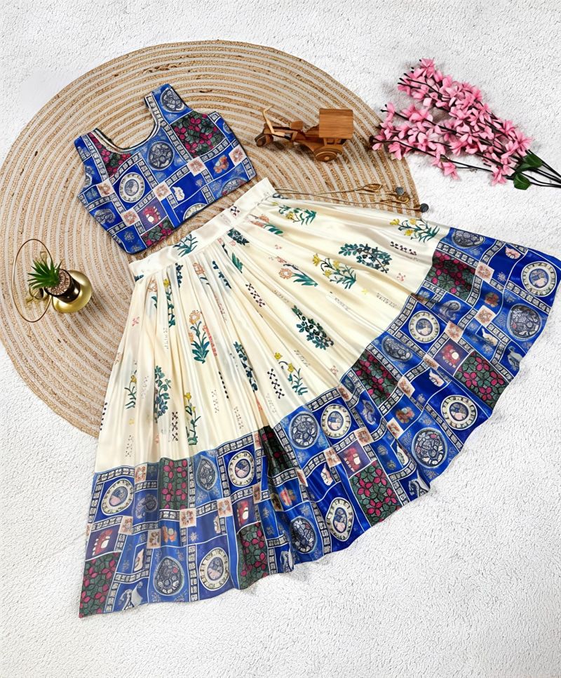 St D No 168 Twill With Digital Printed Kids Lehenga Choli — Kid's Wear wholesale from Surat - Gallery Image 5