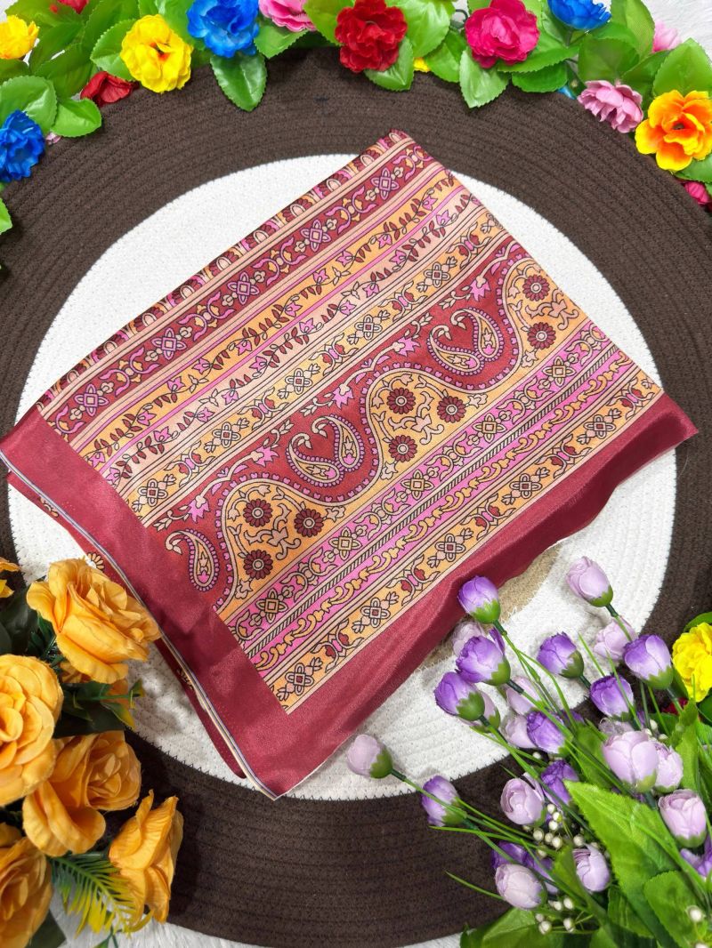 St D No 178 Soft Chinon Silk Pichwai Printed Saree Catalog — Organza Saree wholesale from Surat - Gallery Image 5