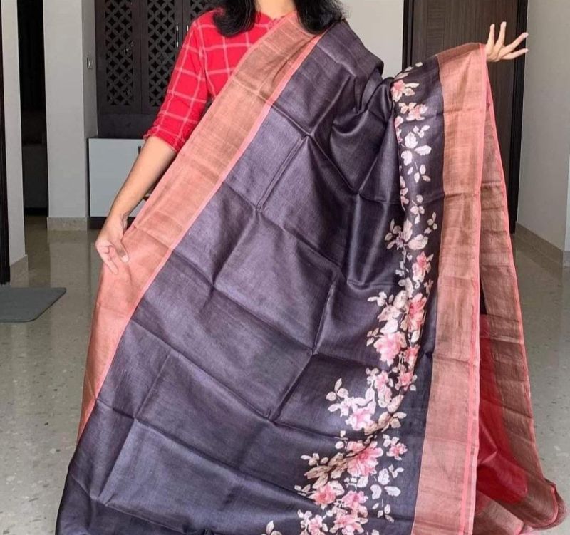 Meraki Vol 6 Soft Tusser Silk Kalamkari Printed Saree Catalog — Organza Saree wholesale from Surat - Gallery Image 2