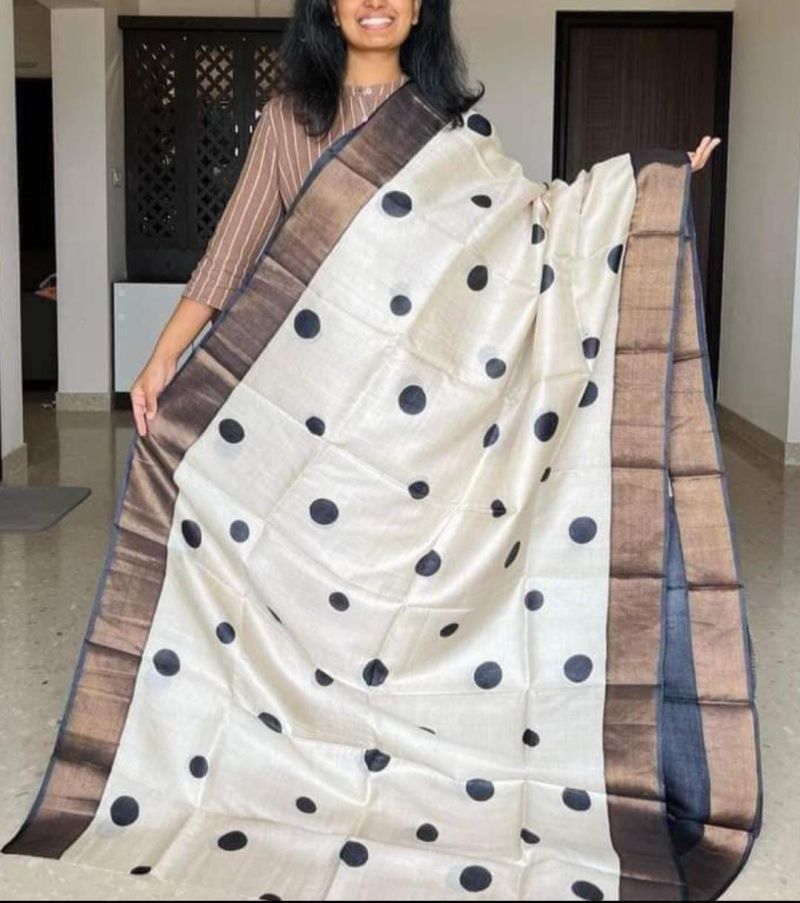Meraki Vol 6 Soft Tusser Silk Kalamkari Printed Saree Catalog — Organza Saree wholesale from Surat - Gallery Image 3
