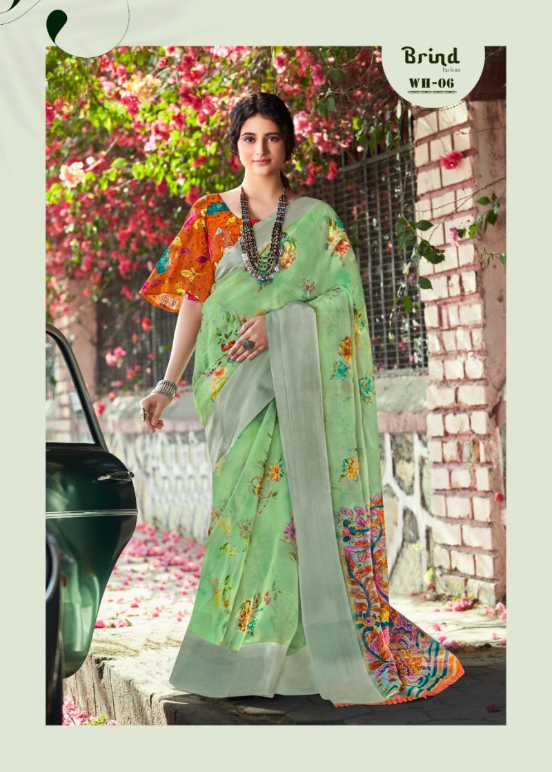 White Lion Organza Digital Printed Saree Catalog — Organza Saree wholesale from Surat — view 17