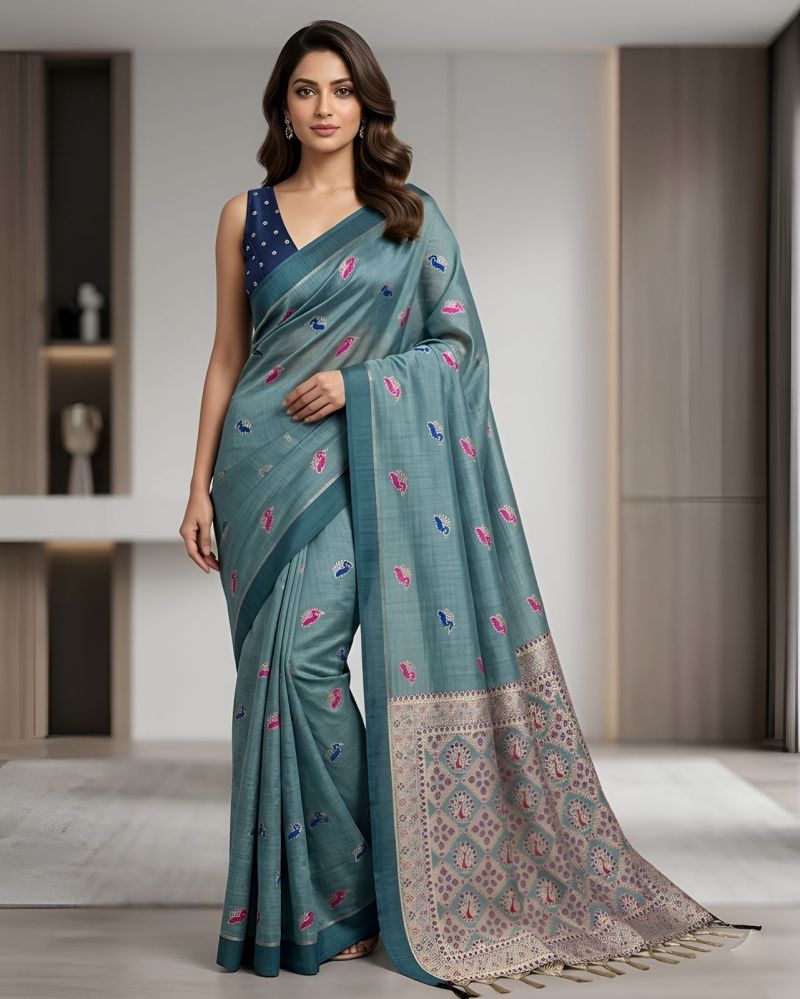 Mv Vis 17 Cotton Silk Digital Printed Saree Catalog — Organza Saree wholesale from Surat - Gallery Image 12