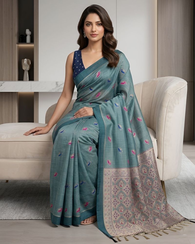 Mv Vis 17 Cotton Silk Digital Printed Saree Catalog — Organza Saree wholesale from Surat — view 13