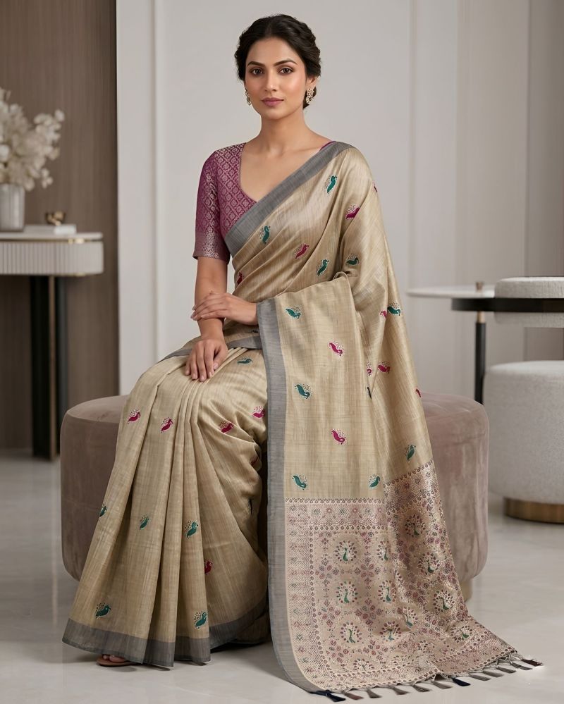 Mv Vis 17 Cotton Silk Digital Printed Saree Catalog — Organza Saree wholesale from Surat - Gallery Image 2