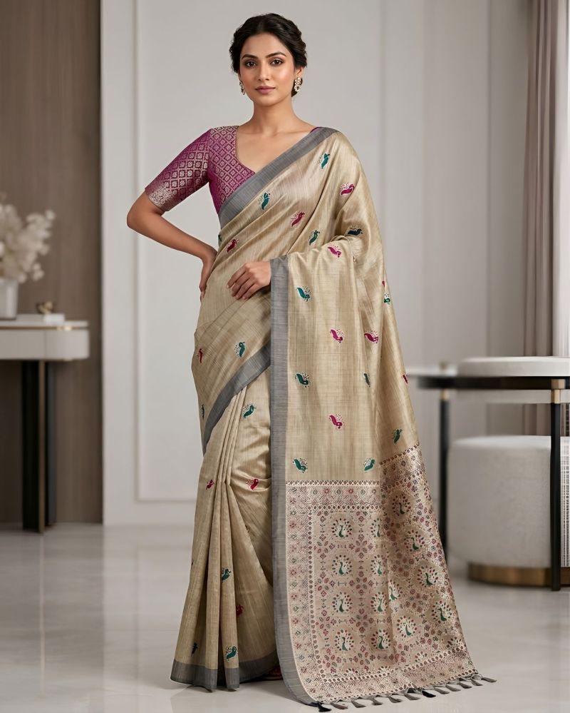 Mv Vis 17 Cotton Silk Digital Printed Saree Catalog — Organza Saree wholesale from Surat - Gallery Image 3