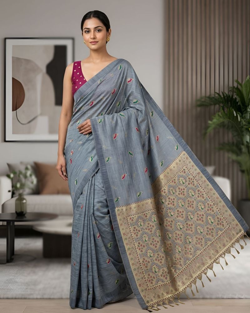 Mv Vis 17 Cotton Silk Digital Printed Saree Catalog — Organza Saree wholesale from Surat - Gallery Image 4