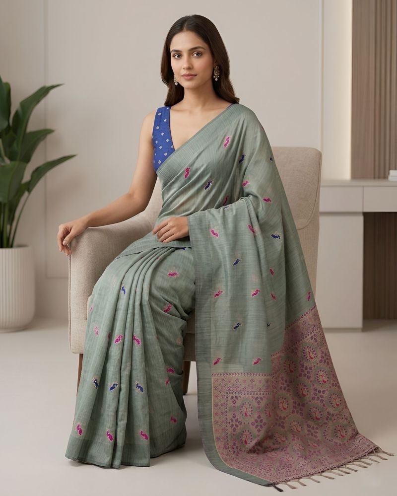 Mv Vis 17 Cotton Silk Digital Printed Saree Catalog — Organza Saree wholesale from Surat - Gallery Image 6