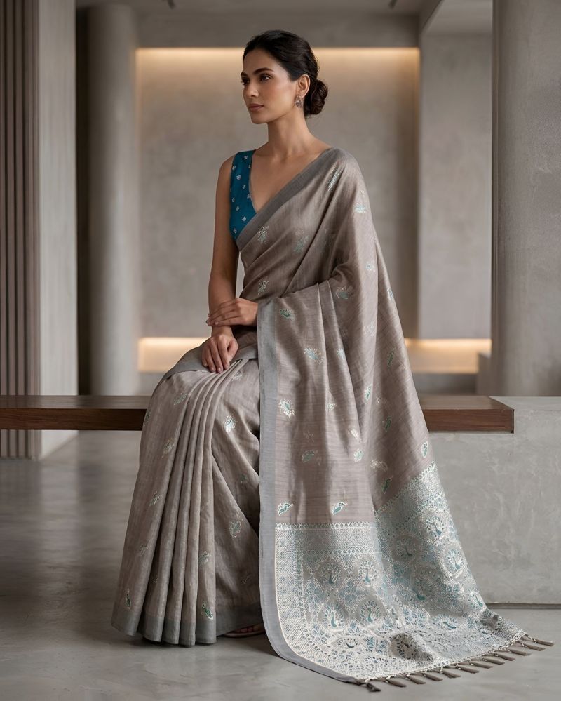 Mv Vis 17 Cotton Silk Digital Printed Saree Catalog — Organza Saree wholesale from Surat - Gallery Image 9
