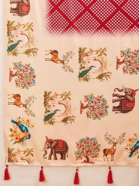 Maahi 236 Chinnon Silk Digital Printed Fancy Saree Catalog — Organza Saree, Vardan Ethnic wholesale from Surat — view 5