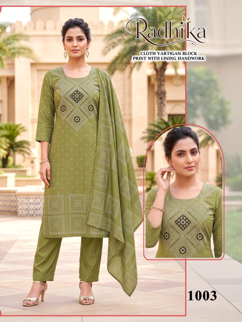 Radhika Vol 1 Vartican Silk Handworked Kurti Set Catalog — Wholesale Kurtis, Radhika wholesale from Surat — Photo 7