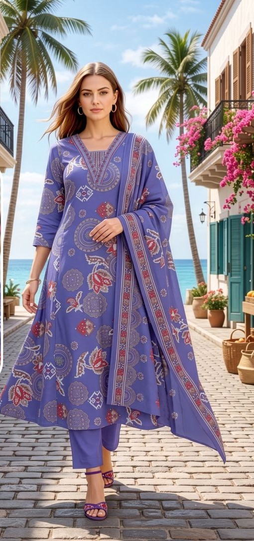Nazakat Vol 19 Vartican Silk Printed Kurti With Bottom Dupatta Set