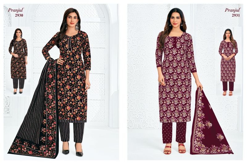 Pranjul Priyanka Vol 29 Cotton Printed Dress Material — Wholesale Dress Material, Pranjul wholesale from Surat — Photo 5