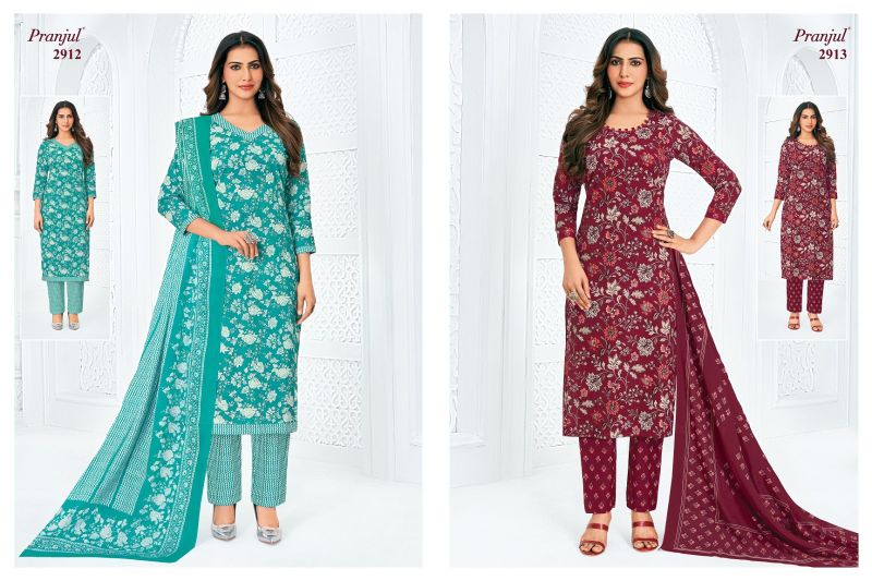 Pranjul Priyanka Vol 29 Cotton Printed Dress Material — Wholesale Dress Material, Pranjul wholesale from Surat — Photo 2