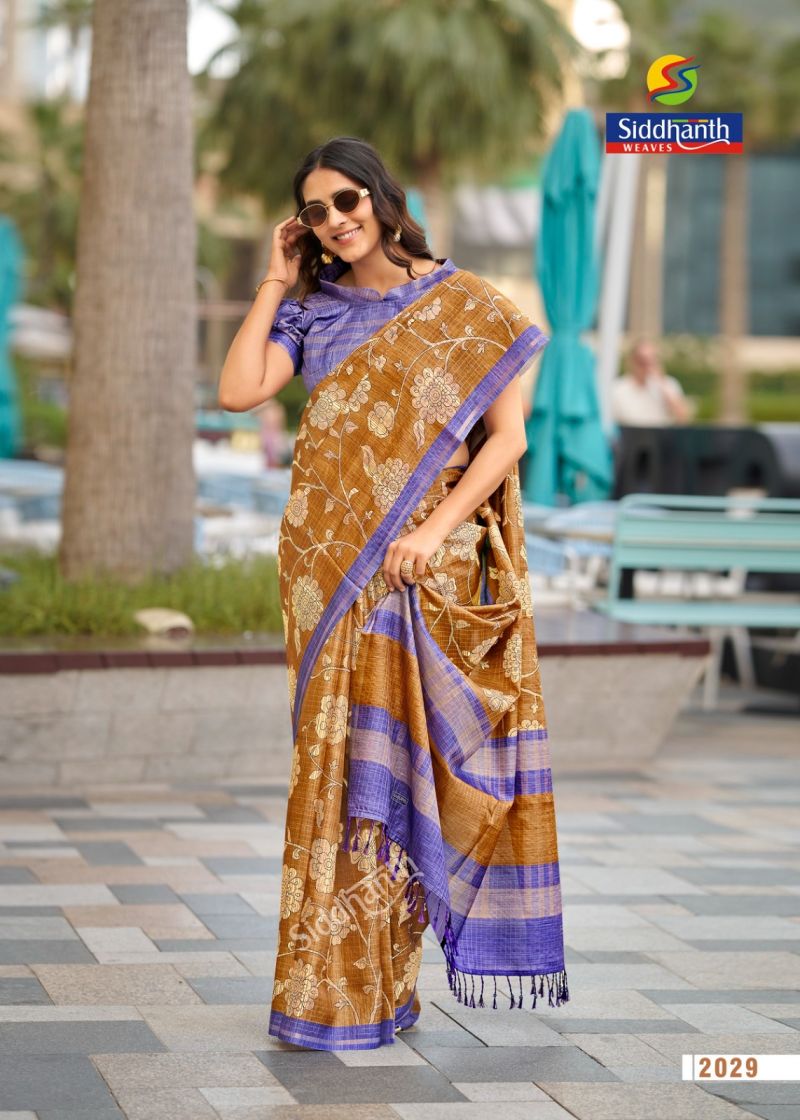 Siddhanth Bodhi Silk Soft Tussar Silk Printed Saree Catalog — Wholesale Sarees, Vardan Ethnic wholesale from Surat — Photo 2