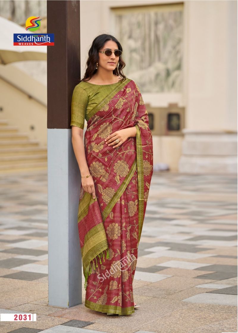 Siddhanth Bodhi Silk Soft Tussar Silk Printed Saree Catalog — Wholesale Sarees, Vardan Ethnic wholesale from Surat — Photo 4