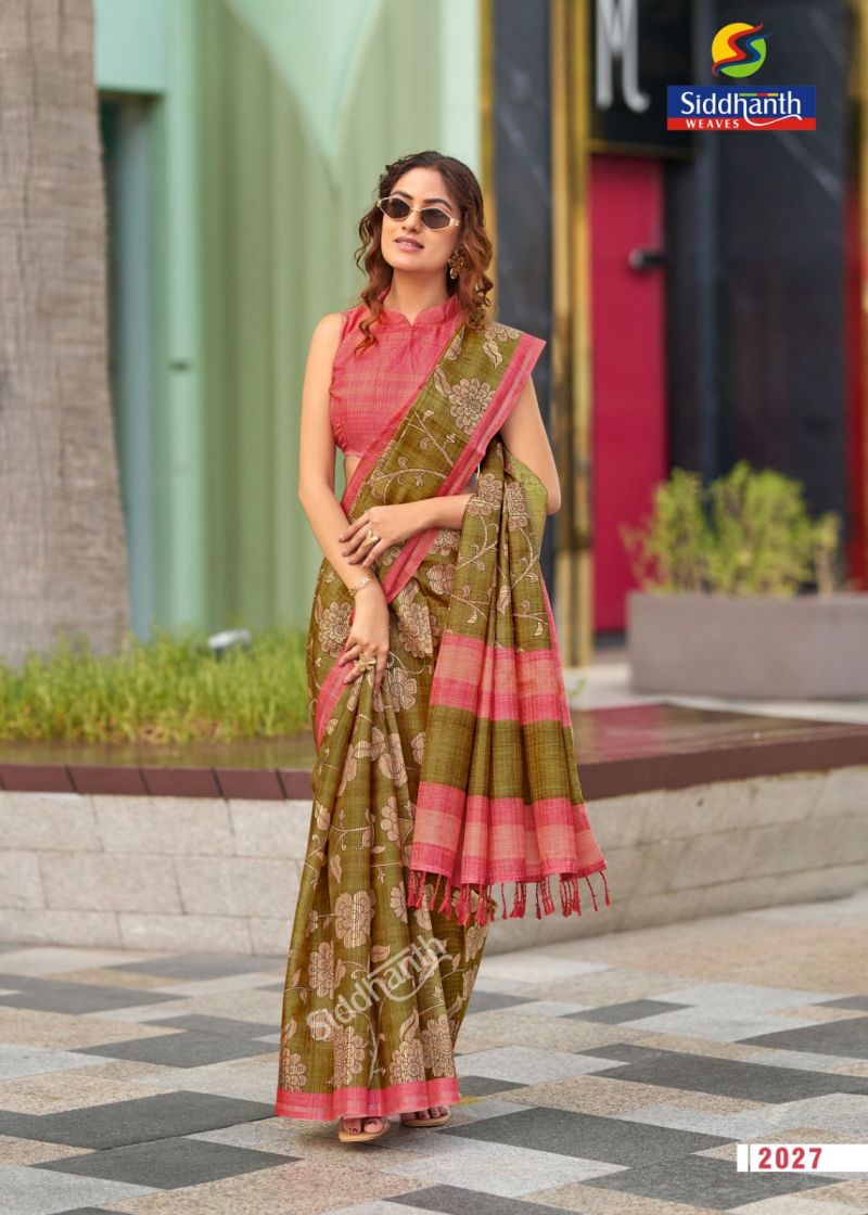 Siddhanth Bodhi Silk Soft Tussar Silk Printed Saree Catalog