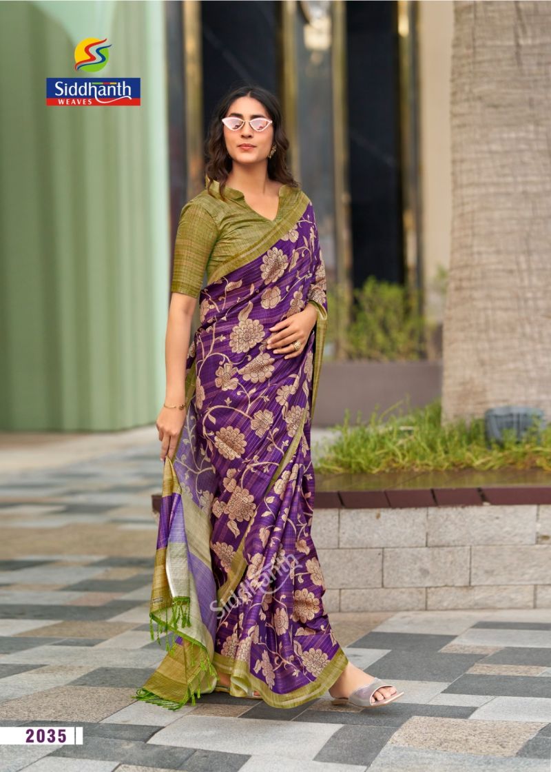 Siddhanth Bodhi Silk Soft Tussar Silk Printed Saree Catalog — Wholesale Sarees, Vardan Ethnic wholesale from Surat — Photo 7