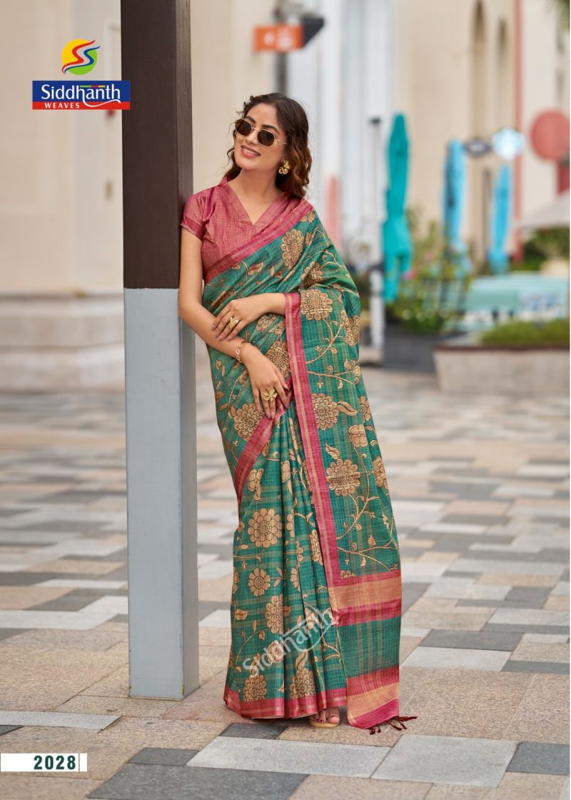 Siddhanth Bodhi Silk Soft Tussar Silk Printed Saree Catalog — Wholesale Sarees, Vardan Ethnic wholesale from Surat — Photo 9