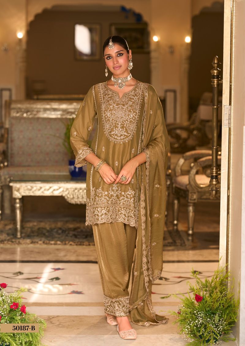 Zaveri D 50187 B Cord Silk Beats Work Designer Farshi Salwar Kameez Catalog — Wholesale Readymade Suit, Eba Lifestyle wholesale from Surat — Photo 2