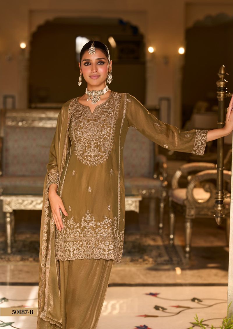 Zaveri D 50187 B Cord Silk Beats Work Designer Farshi Salwar Kameez Catalog — Wholesale Readymade Suit, Eba Lifestyle wholesale from Surat — Photo 3
