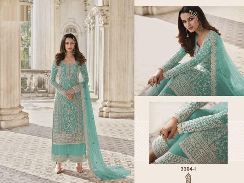 3304 Master Colors Butterfly Net Embroidered Salwar Kameez Catalog — Wholesale Dress Material wholesale from Surat — Photo 4