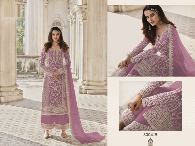 3304 Master Colors Butterfly Net Embroidered Salwar Kameez Catalog — Wholesale Dress Material wholesale from Surat — Photo 5